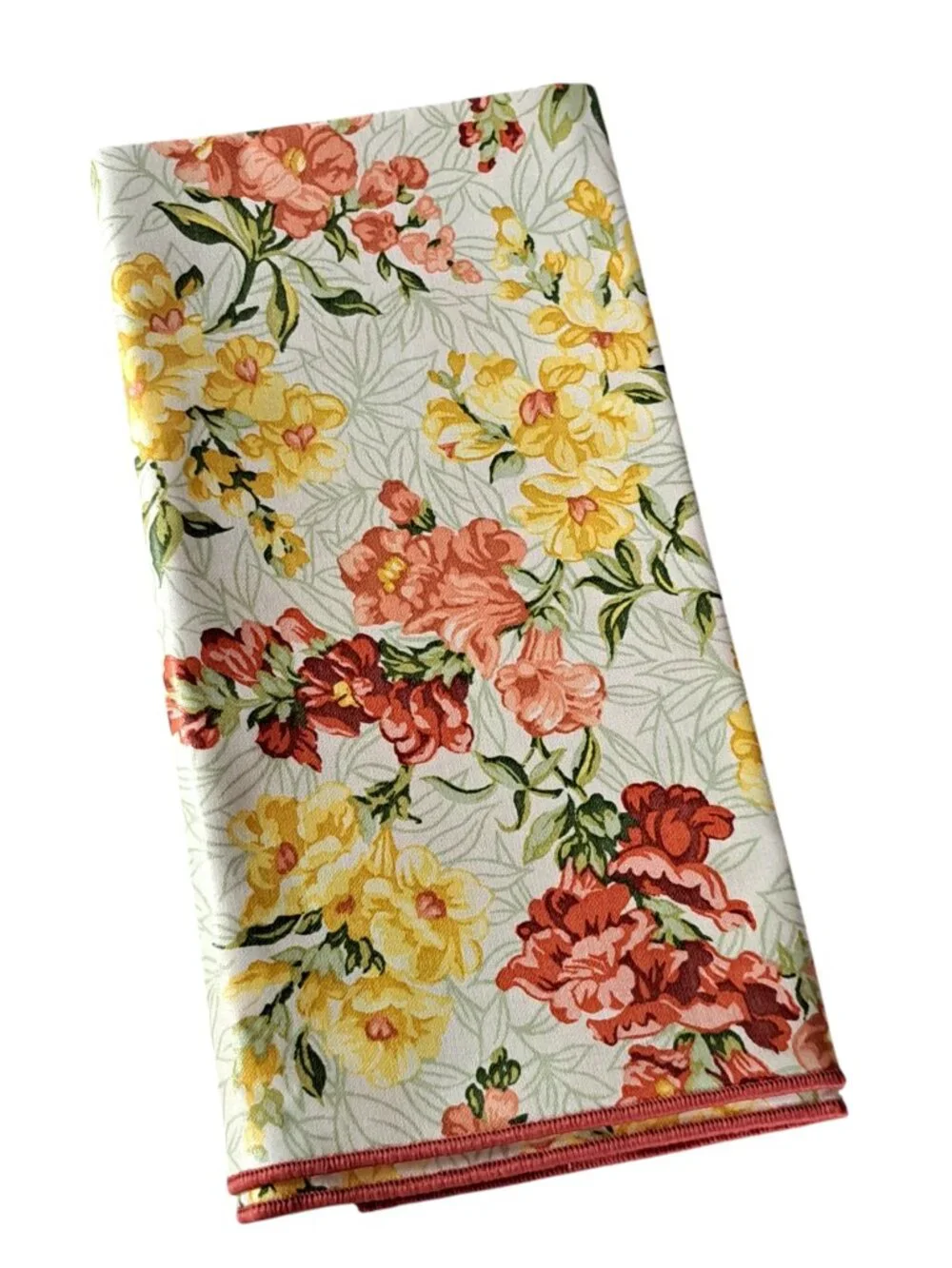 New Longaberger Snapdragon Cloth Napkins Floral Set Of 2 May Series 17x17 Fabric